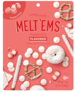 SWEETSHOP Melt'ems 'Peppermint' Flavored Chips, Backchips Glutenfrei 340gr
